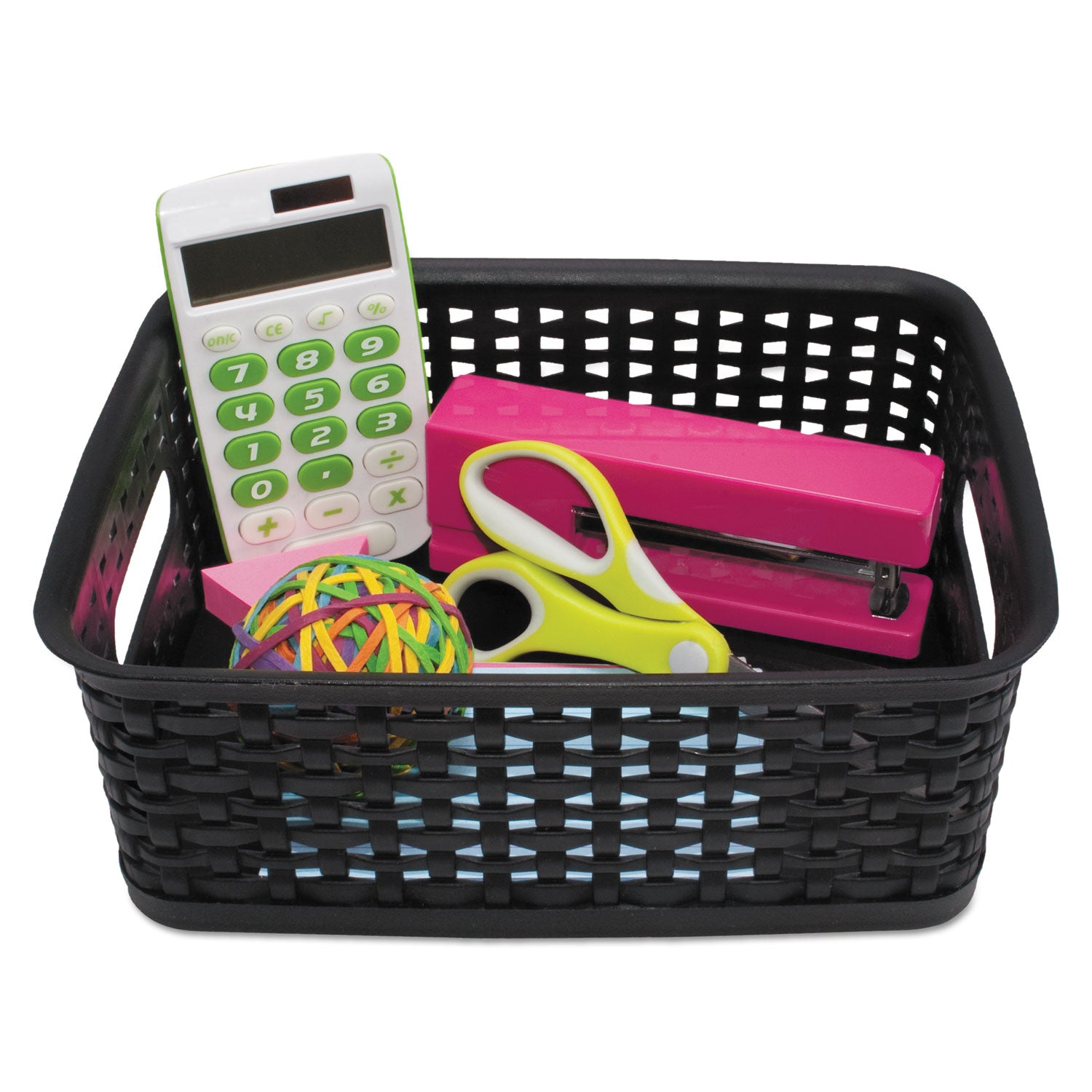 Weave Bins, 9.88 x 7.38 x 4, Black, 3/Pack - 