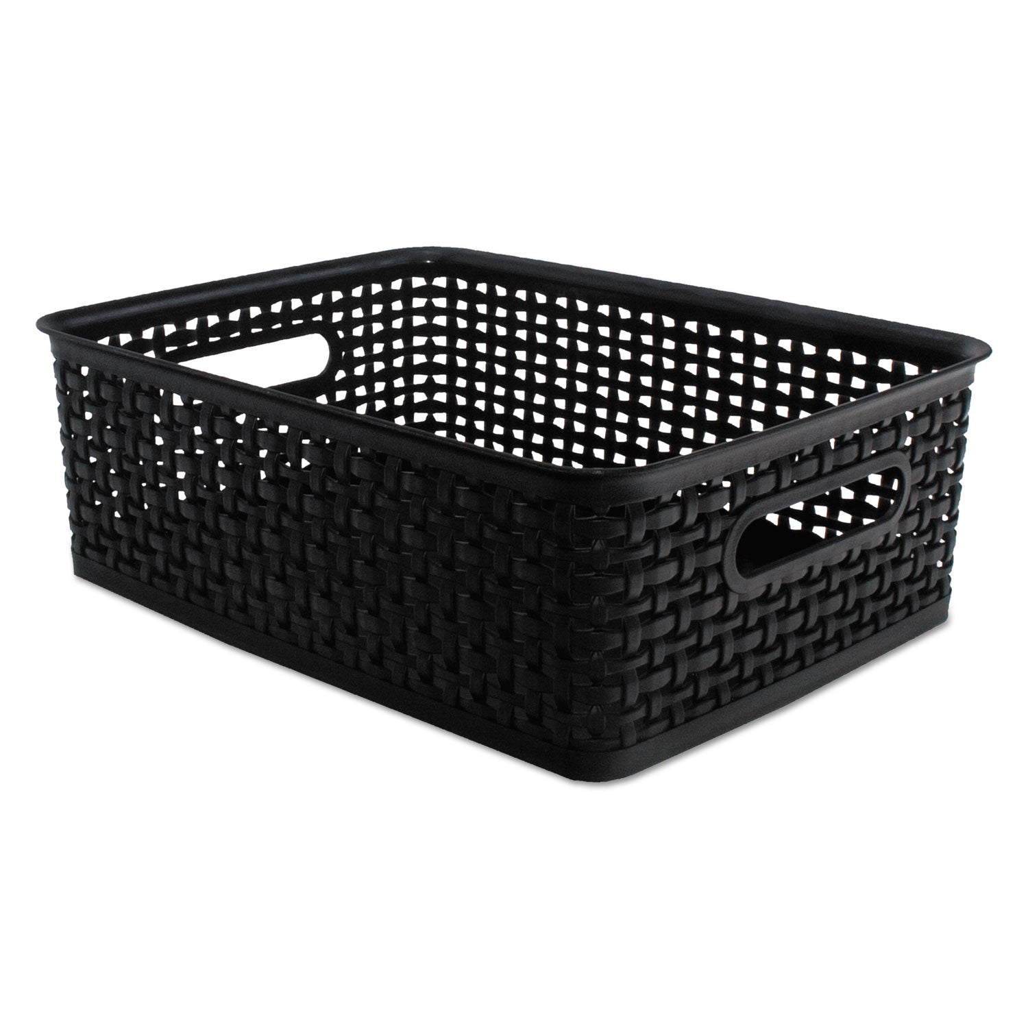 Weave Bins, 14.25 x 10.25 x 4.75, Black, 2/Pack - 