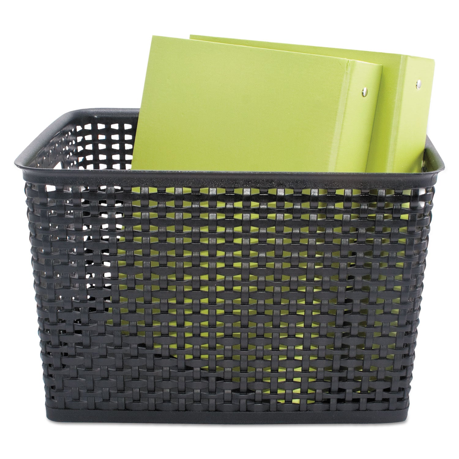 Weave Bins, 13.88 x 10.5 x 8.75, Black, 2/Pack - 