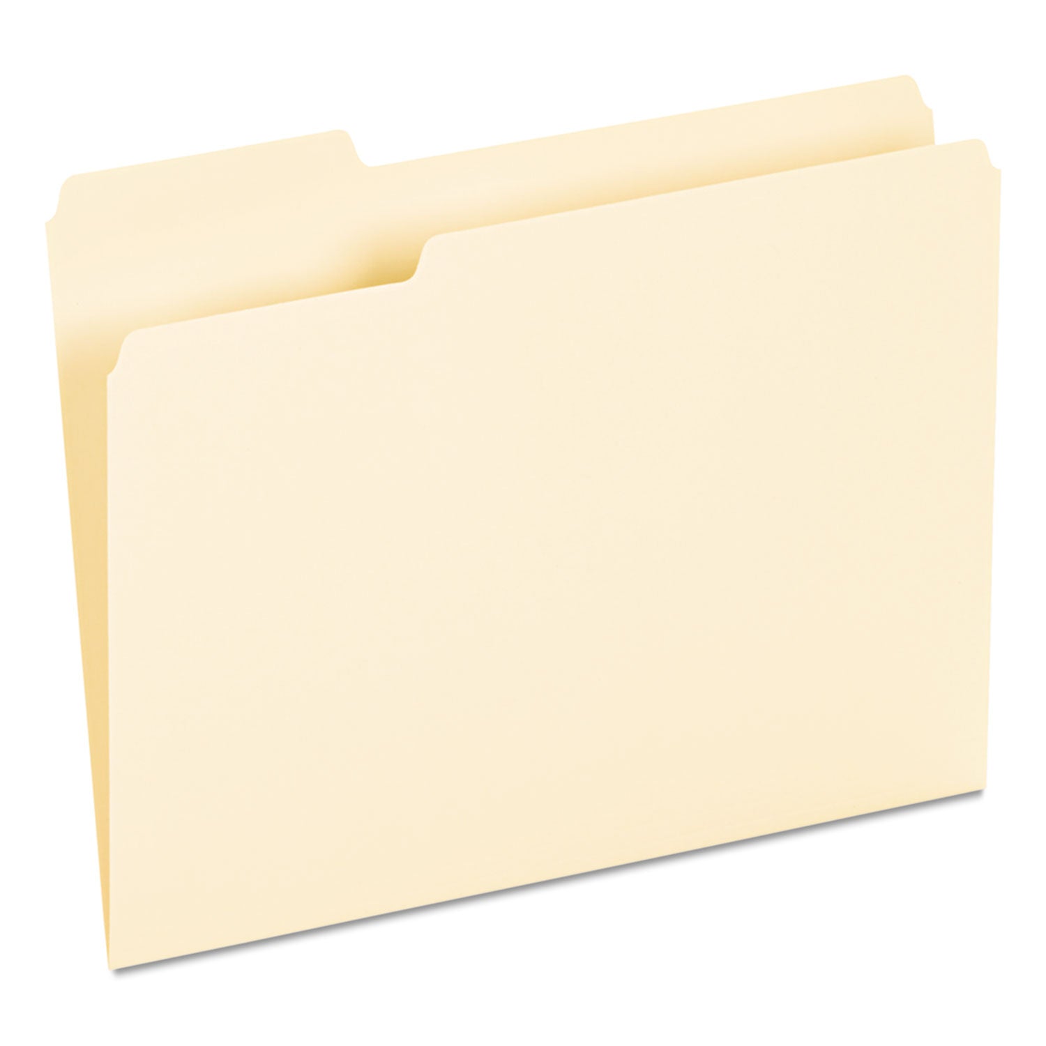 Interior File Folders, 1/3-Cut Tabs: Assorted, Letter Size, 9.5-pt Manila, 100/Box - 