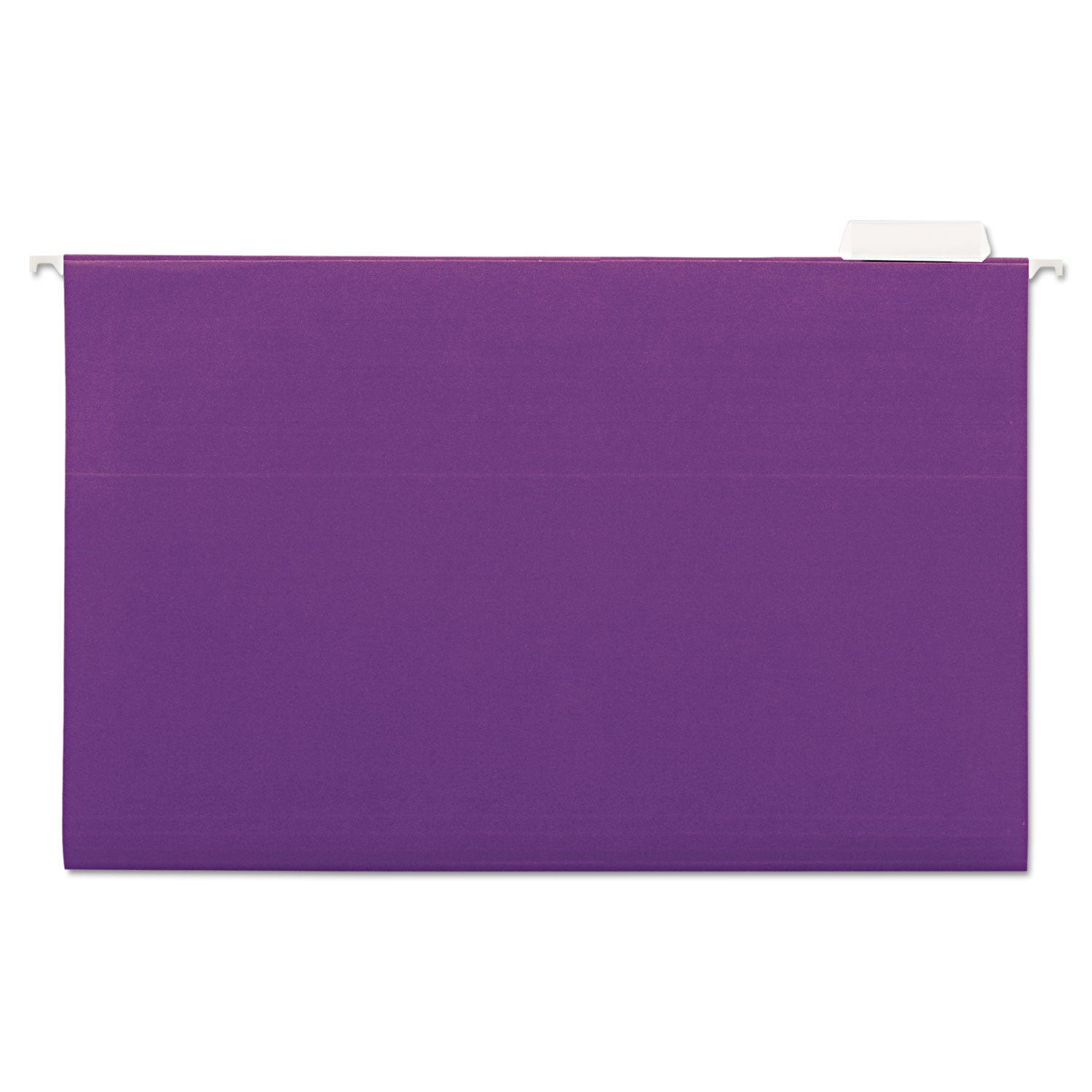 Deluxe Bright Color Hanging File Folders, Legal Size, 1/5-Cut Tabs, Violet, 25/Box - 