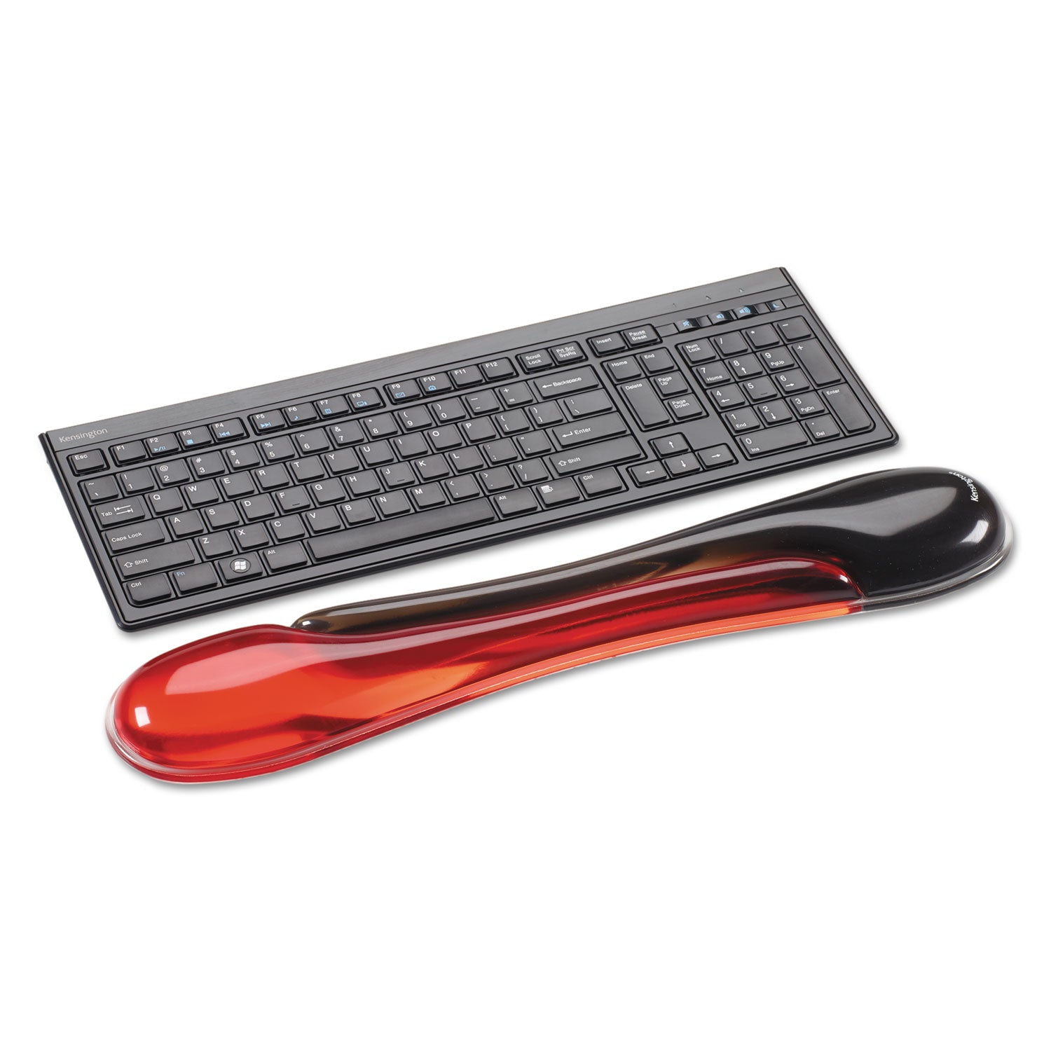 Duo Gel Wave Keyboard Wrist Rest, 22.62 x 5.12, Red - 2