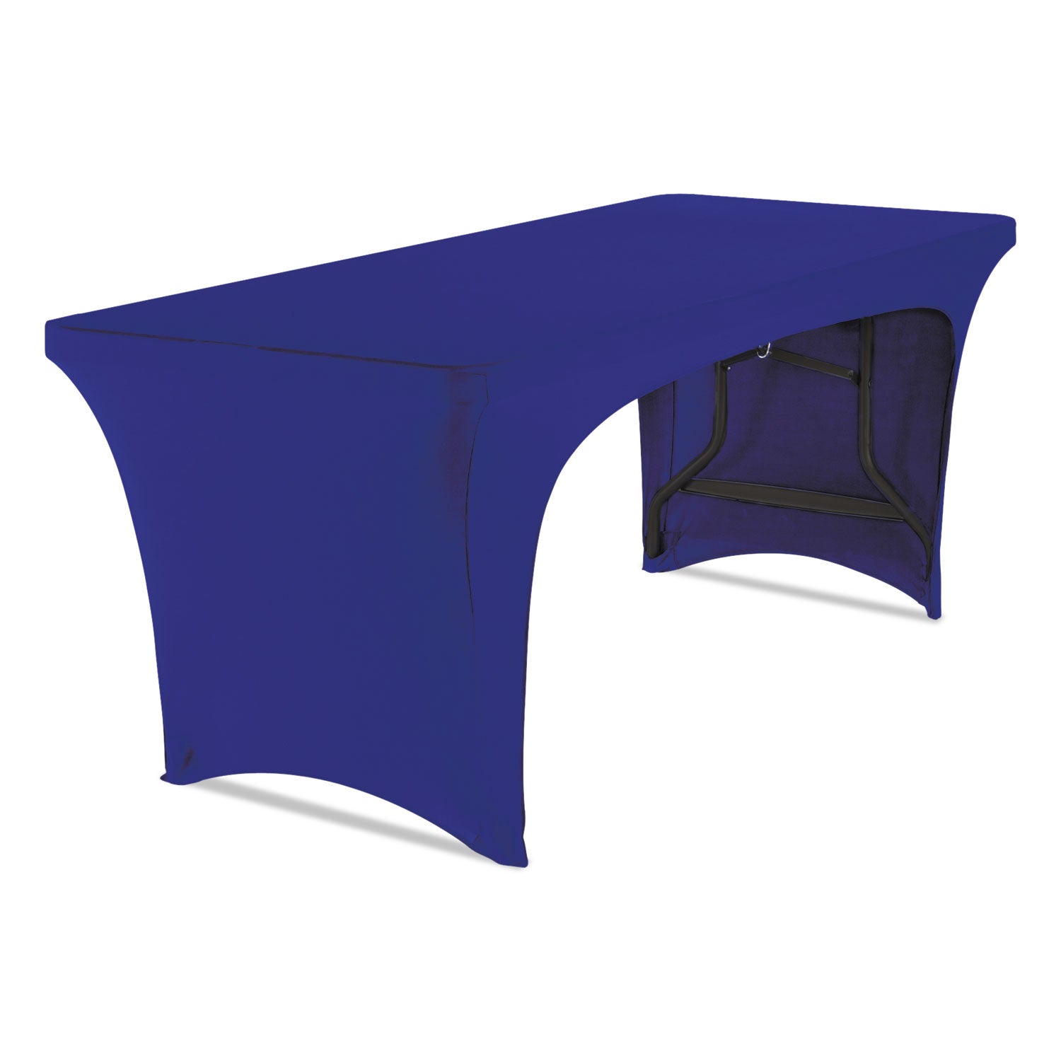 iGear Fabric Table Cover, Open Design, Polyester/Spandex, 30" x 72", Blue - 