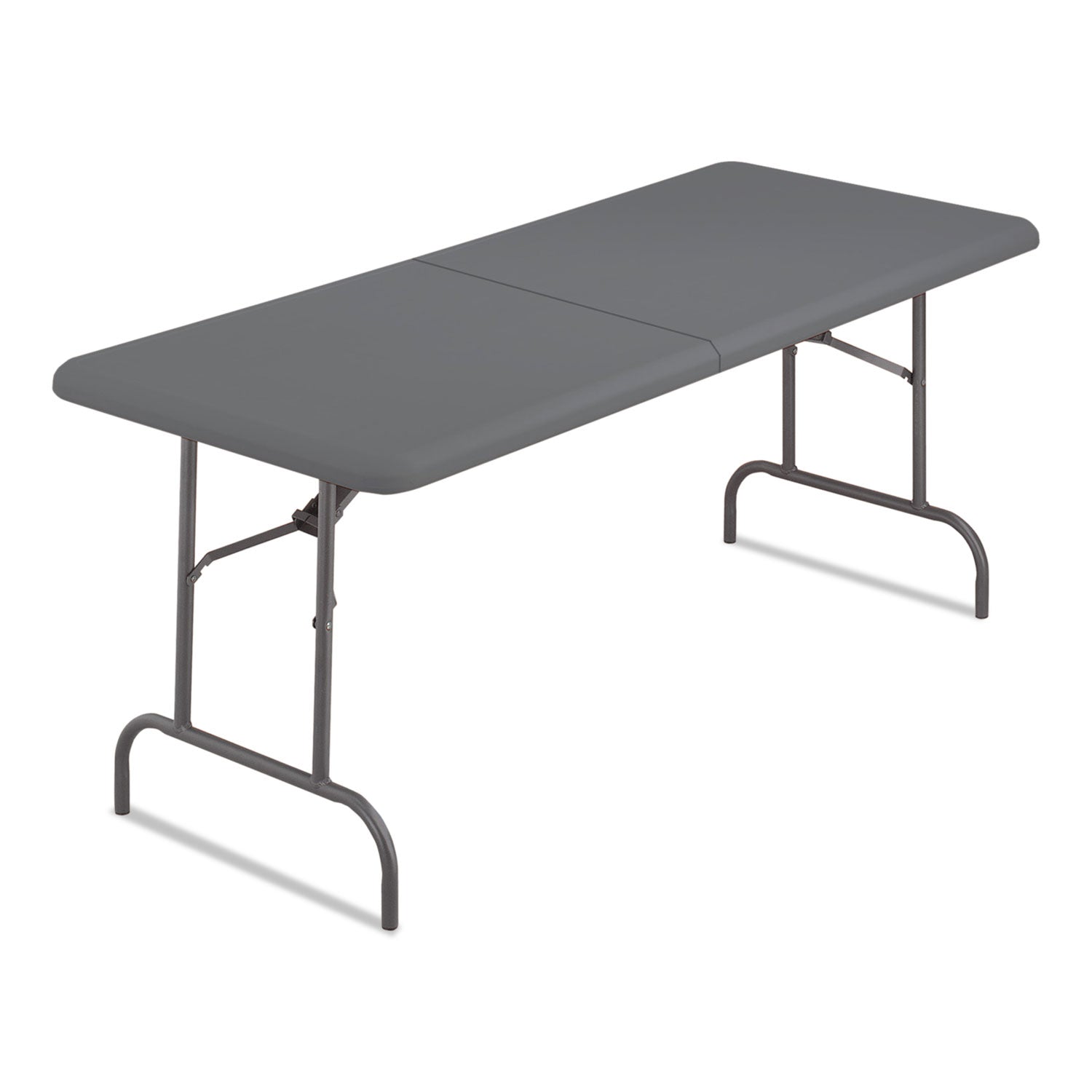 IndestrucTable Classic Bi-Folding Table, Rectangular, 60" x 30" x 29", Charcoal - 1