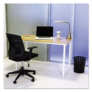 Steel Desk, 47.25" x 24" x 28.75", Beech/White - 