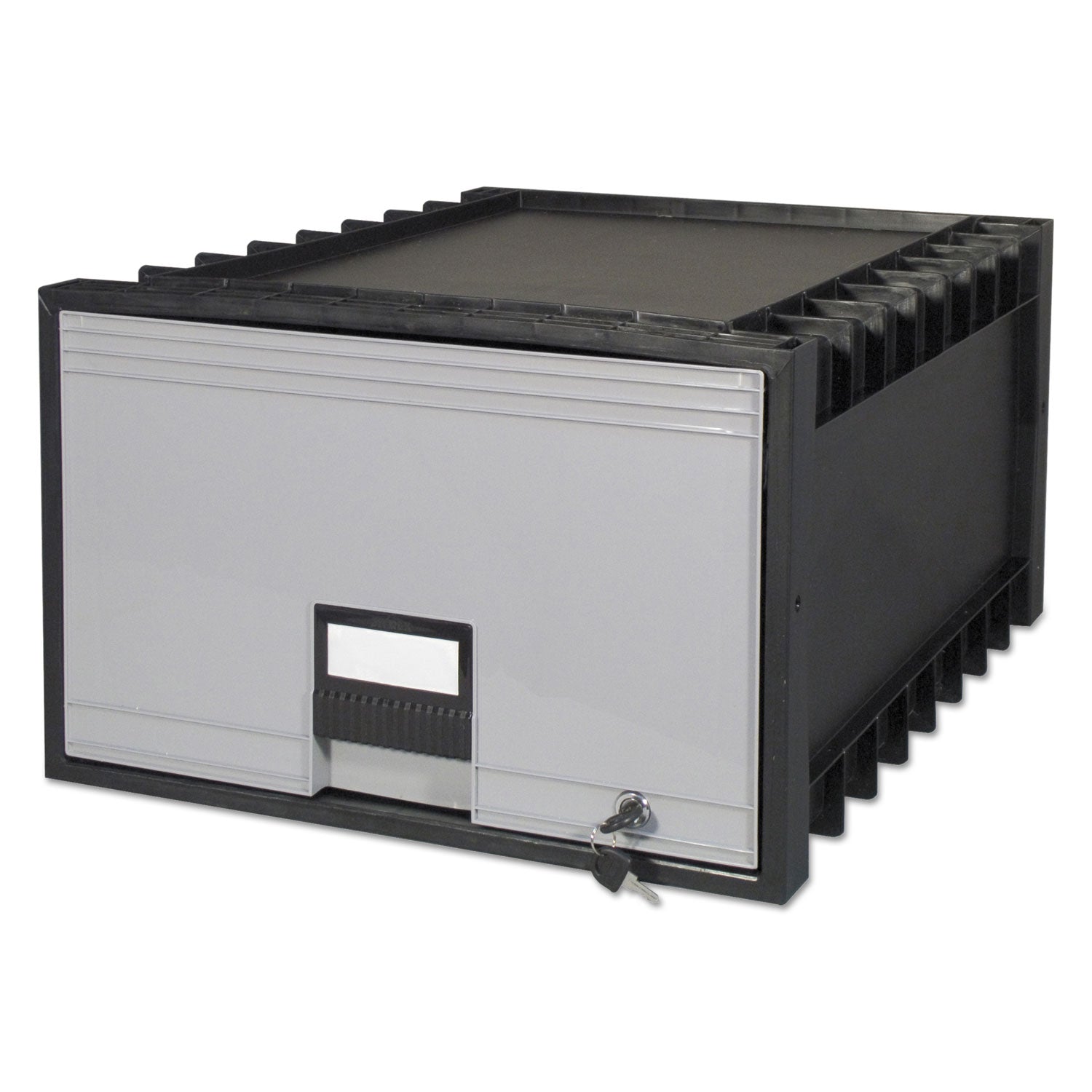 Archive Storage Drawers with Key Lock, Legal Files, 18.25" x 24" x 11.5", Black/Gray - 
