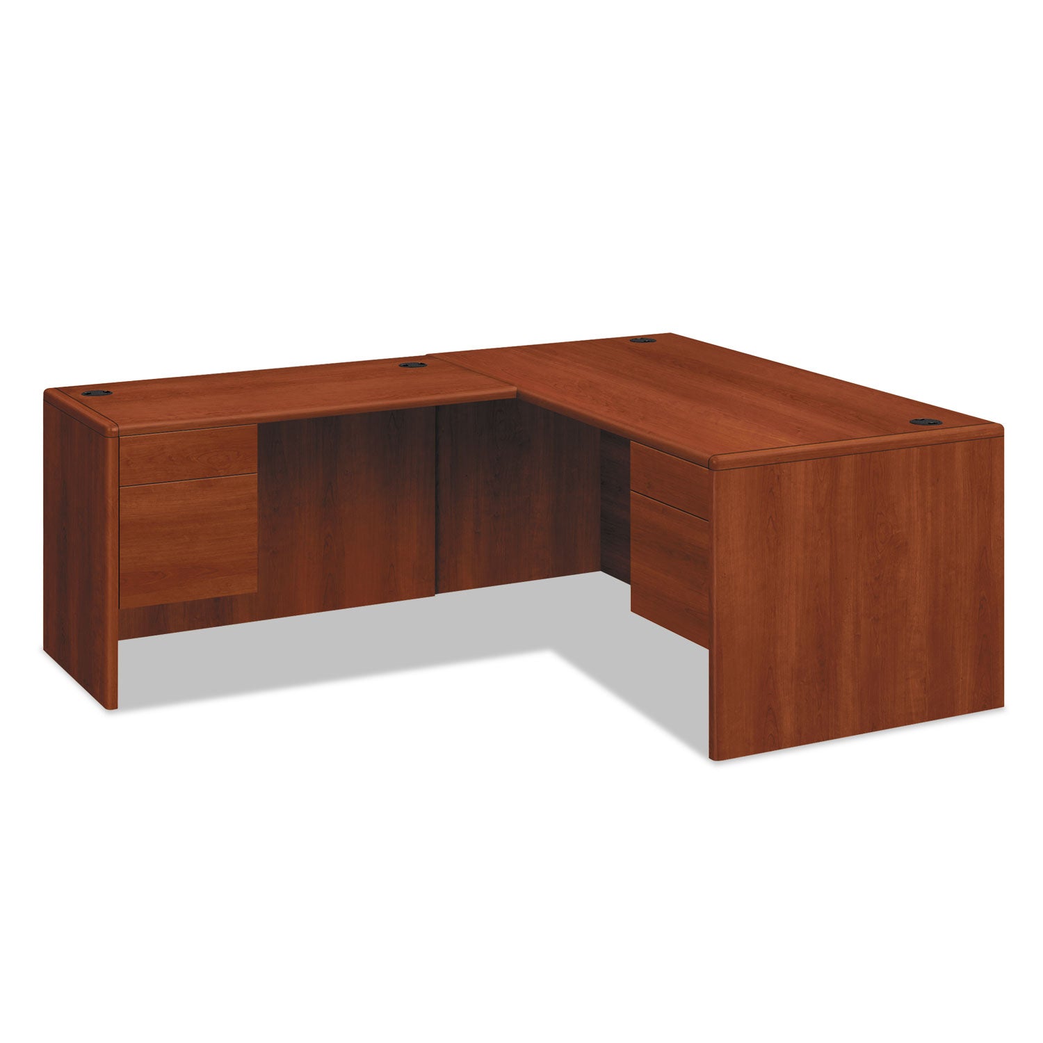 10700 "L" Workstation Return, Left 3/4 Pedestal, 48w x 24d x 29.5h, Cognac