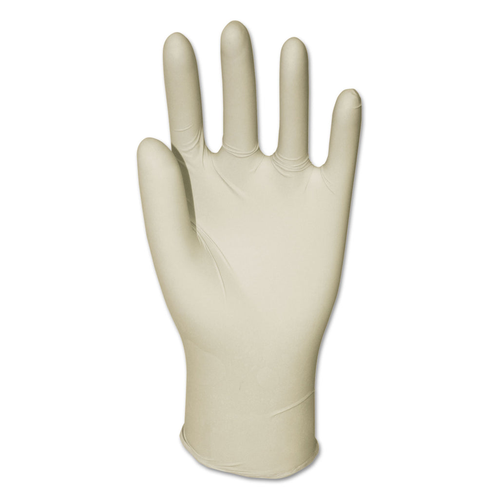 General-Purpose Latex Gloves, Natural, Medium, Powder-Free, 4 mil, 1000/Carton, Sold as 1 Carton, 1000 Each per Carton - 2