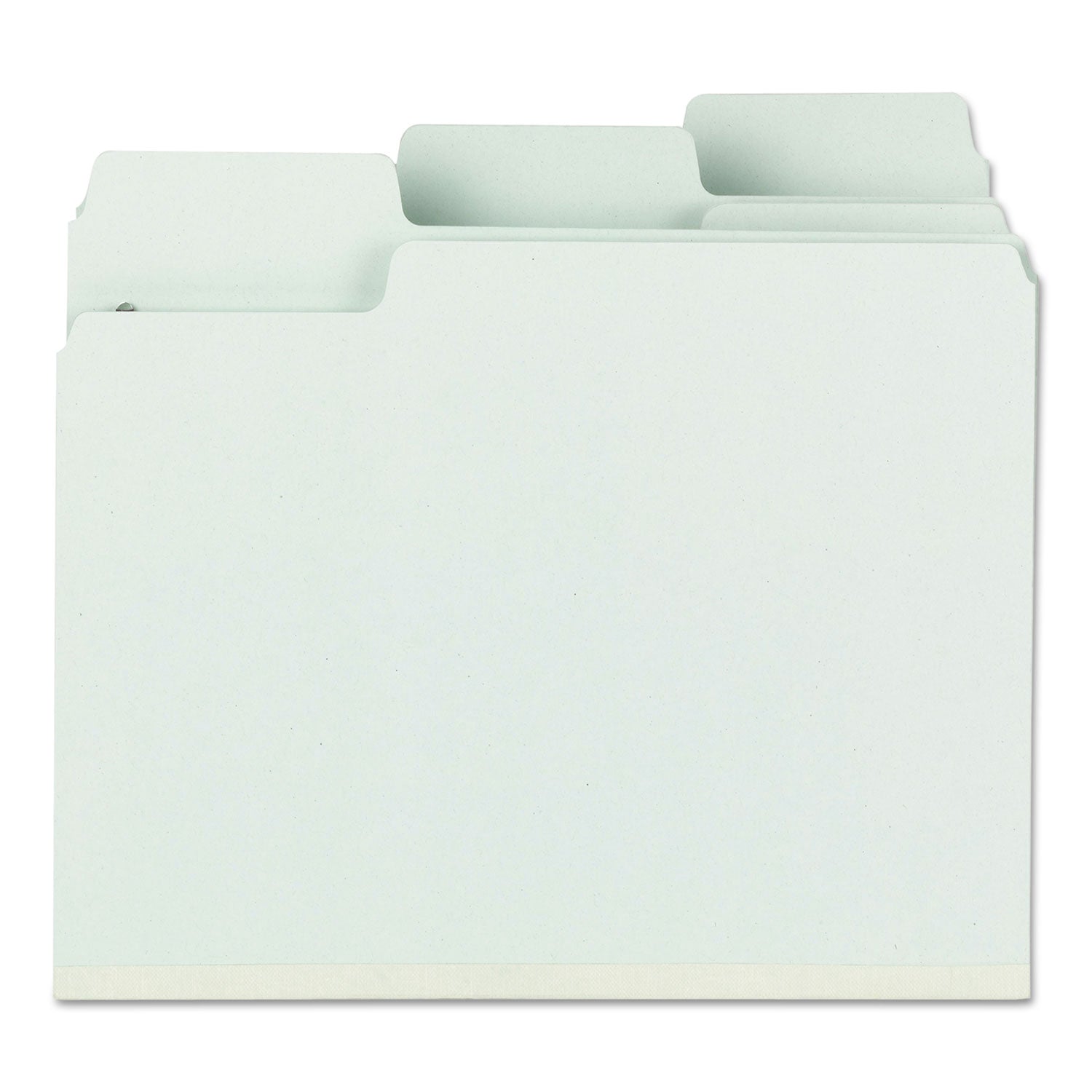 SuperTab Pressboard Fastener Folders with Two SafeSHIELD Fasteners, 2" Expansion, Letter Size, Gray-Green, 25/Box - 