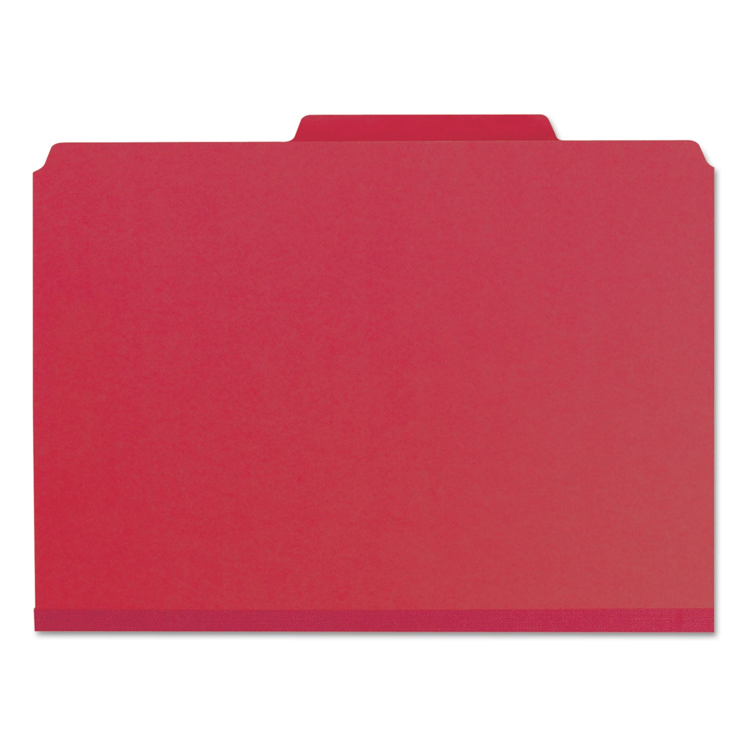 Expanding Recycled Heavy Pressboard Folders, 1/3-Cut Tabs: Assorted, Letter Size, 1" Expansion, Bright Red, 25/Box - 