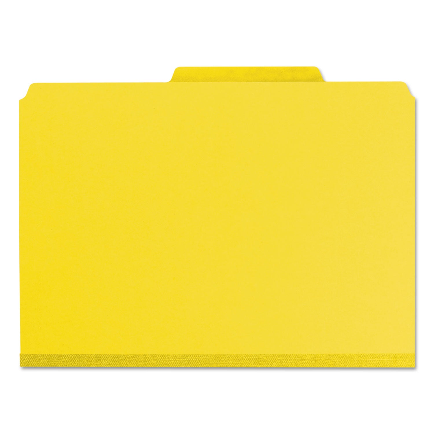 Expanding Recycled Heavy Pressboard Folders, 1/3-Cut Tabs: Assorted, Letter Size, 1" Expansion, Yellow, 25/Box - 