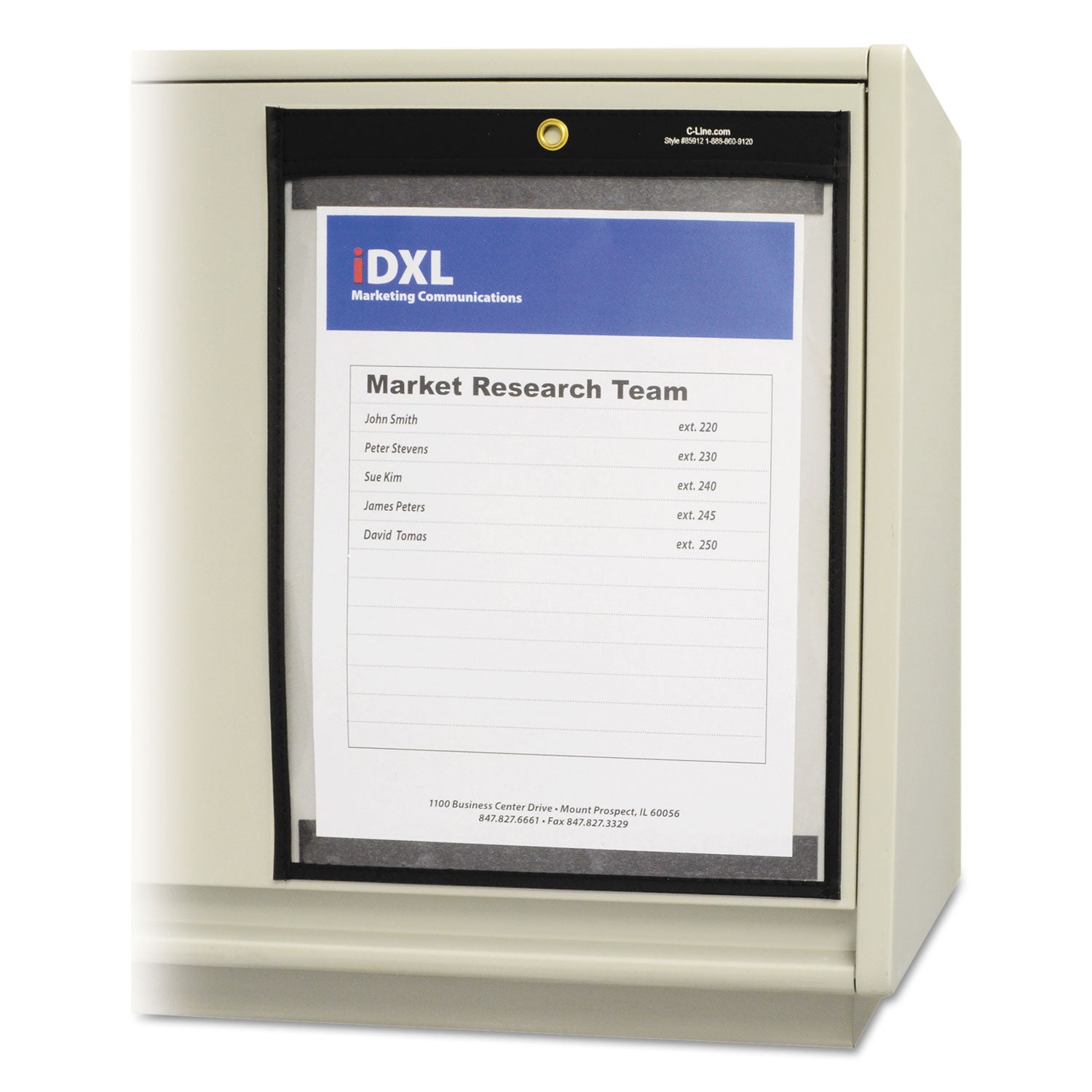 Magnetic Stitched Shop Ticket Holders, Clear, 75", 9 x 12, 25/Box - 