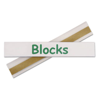 Self-Adhesive Label Holders, Top Load, 0.5 x 3, Clear, 50/Pack - 