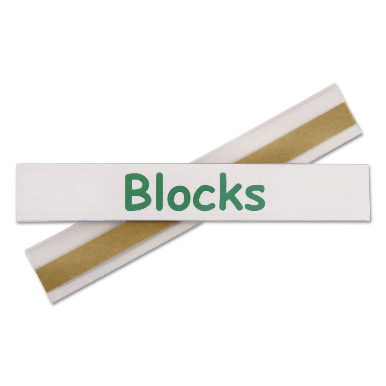 Self-Adhesive Label Holders, Top Load, 0.5 x 3, Clear, 50/Pack - 