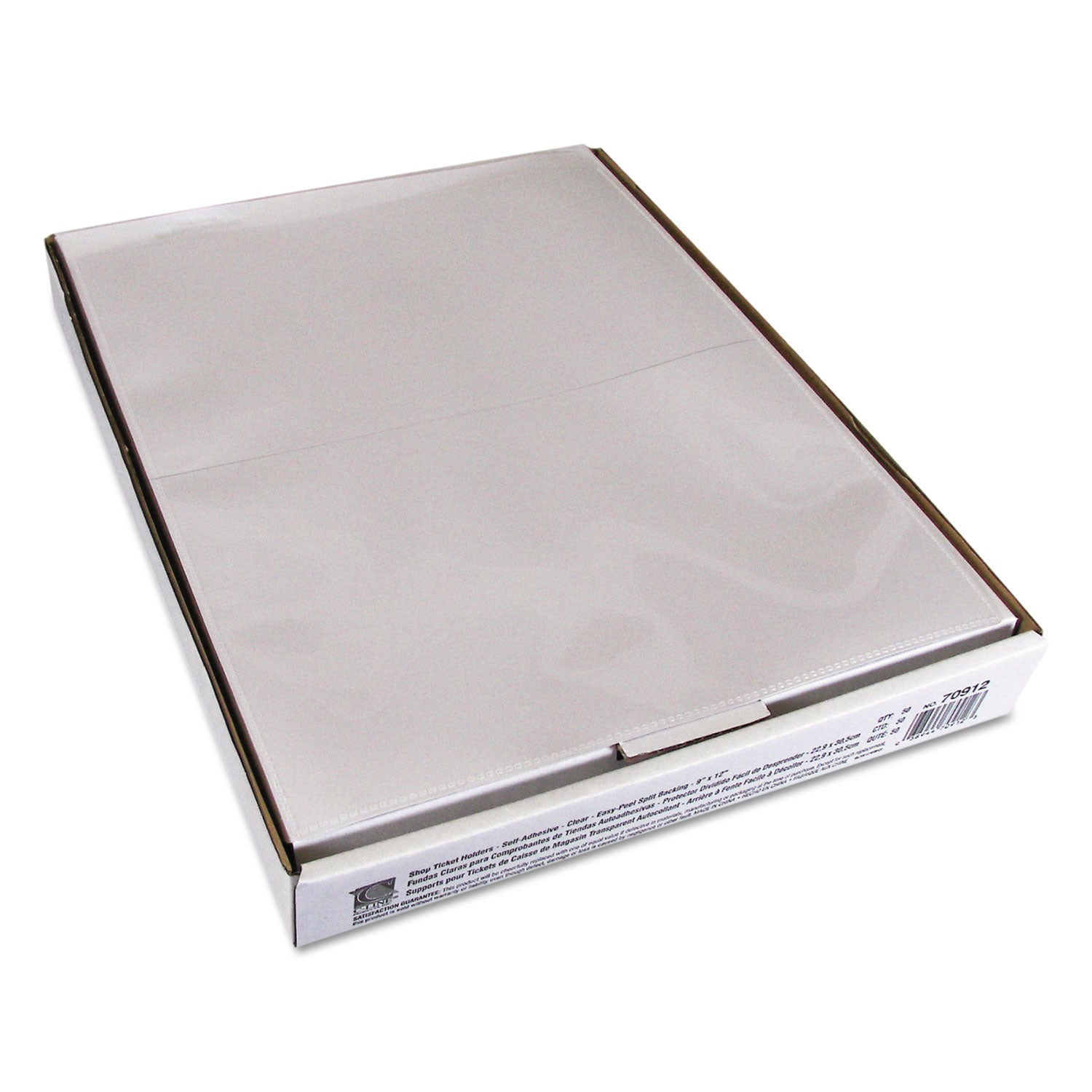 Self-Adhesive Shop Ticket Holders, Super Heavy, 50 Sheets, 9 x 12, 50/Box - 