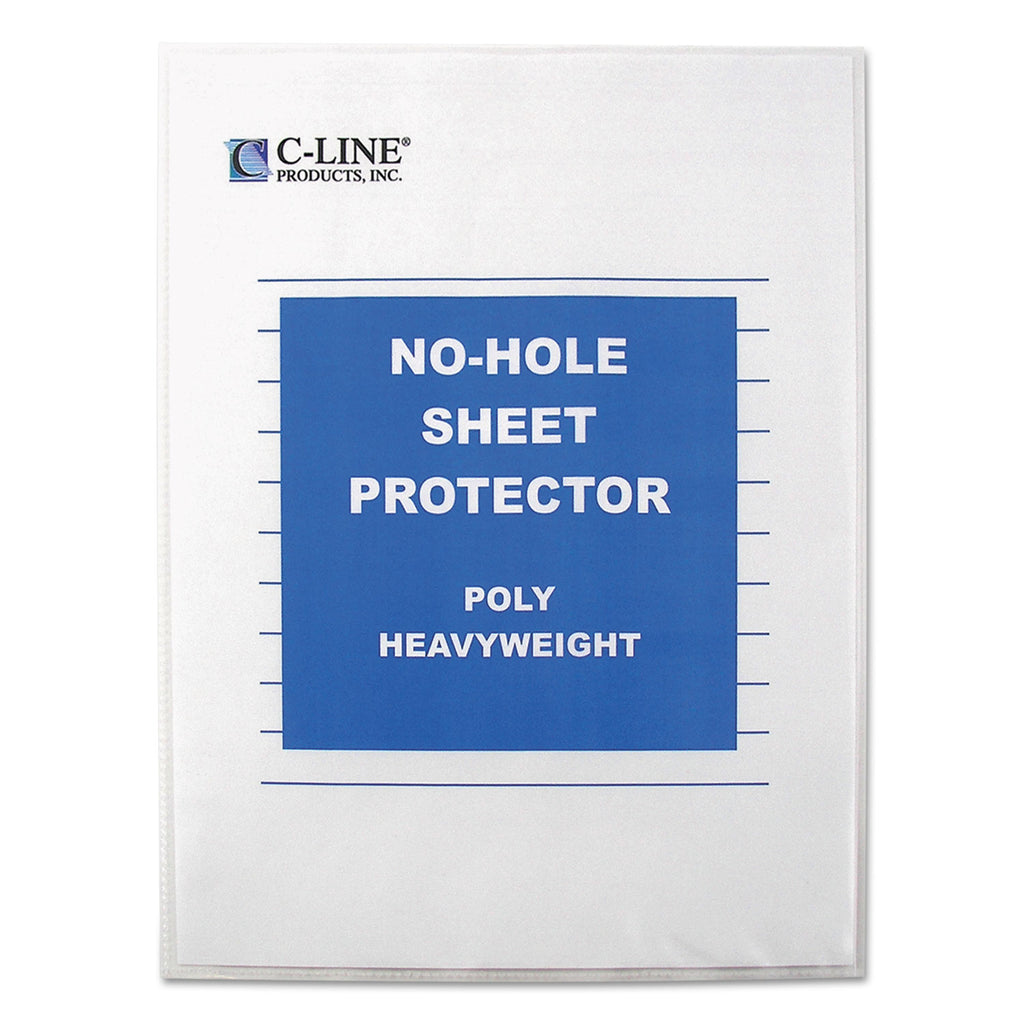 top-load-no-hole-sheet-protectors-heavyweight-clear-2-capacity-25-box_cli62907 - 2