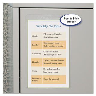 Self-Adhesive Shop Ticket Holders, Super Heavy, 25 Sheets, 5 x 8, 50/Box