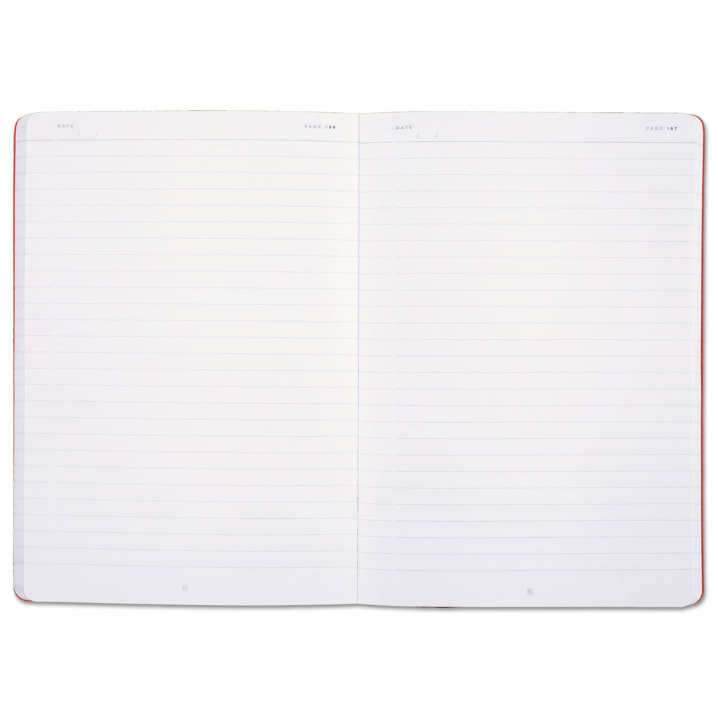 Flexible Cover Casebound Notebooks, SCRIBZEE Compatible, 1-Subject, Wide/Legal Rule, Black Cover, (71) 8.25 x 5.75 Sheets - 