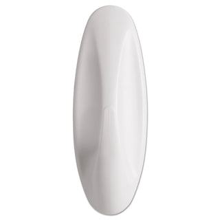 General Purpose Hooks, Large, Plastic, White, 5 lb Capacity, 1 Hook and 2 Strips/Pack