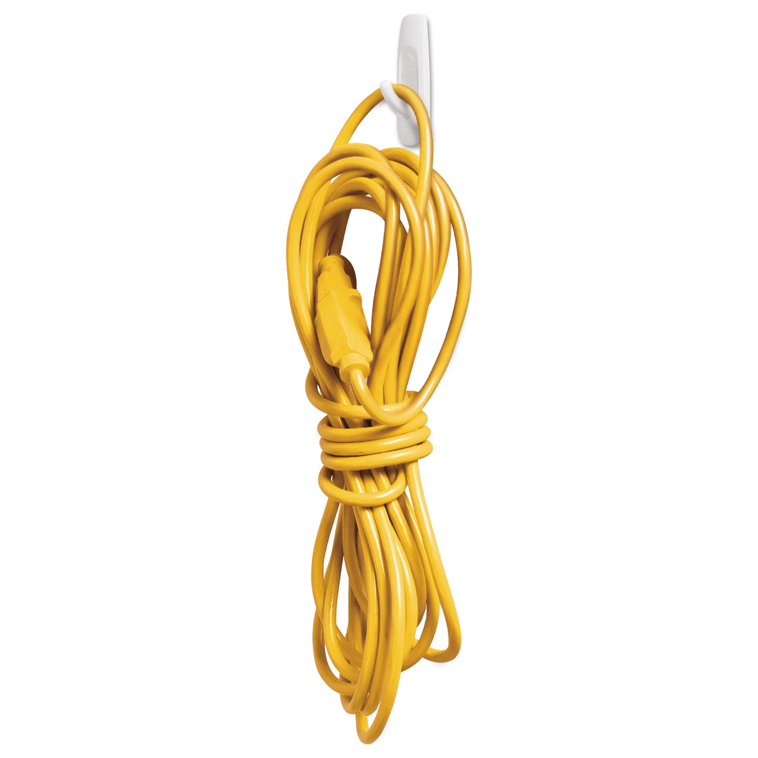 General Purpose Hooks, Medium, Plastic, White, 3 lb Capacity, 2 Hooks and 4 Strips/Pack