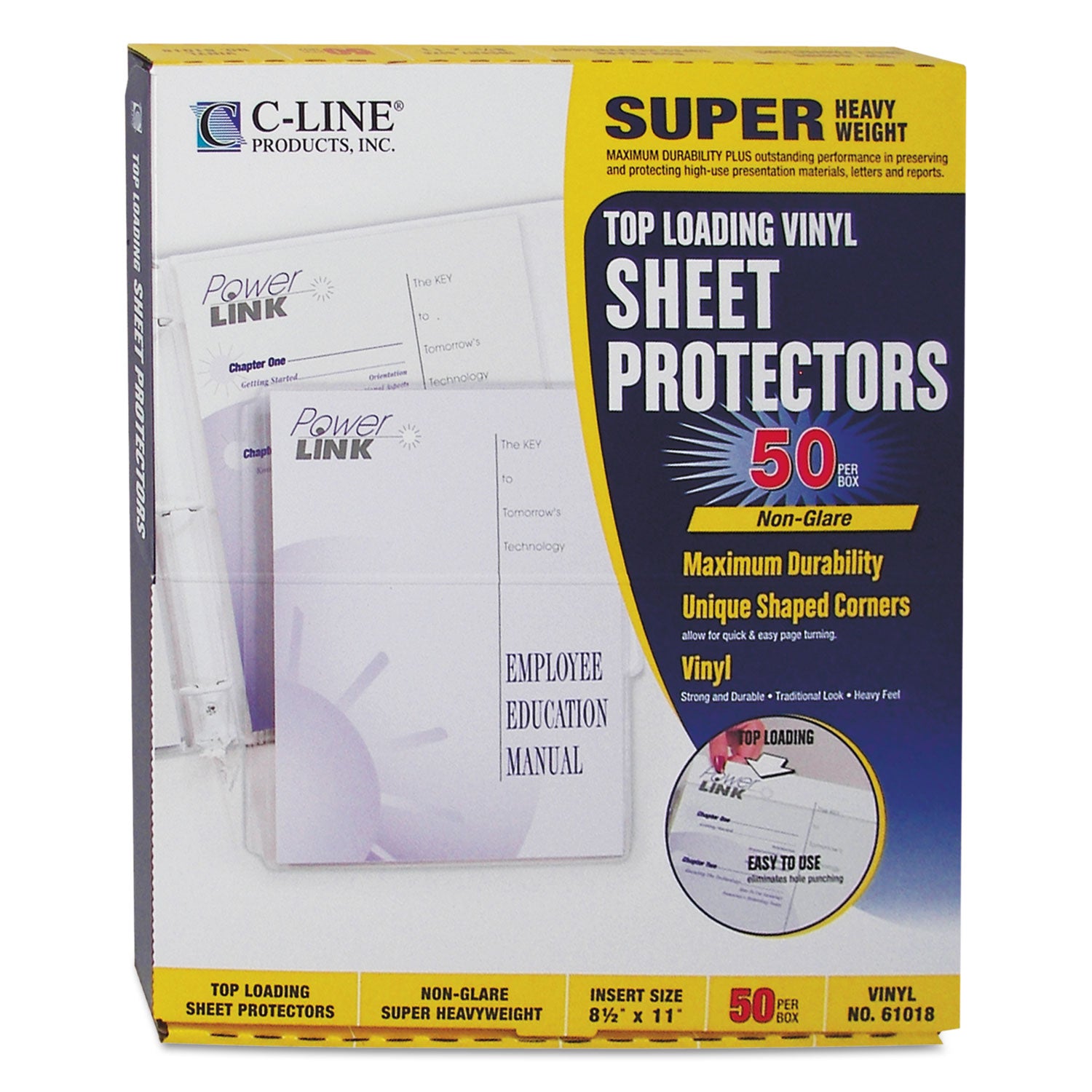 super-heavyweight-vinyl-sheet-protectors-nonglare-2-sheets-11-x-85-50-box_cli61018 - 1