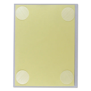 Cubicle Keepers Hook and Loop-Backed Display, 9.2 x 11.41, Velcro Mount, Clear, 25/Pack