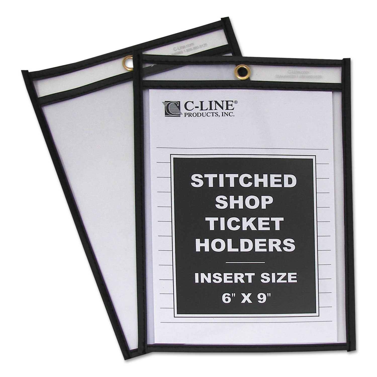 Shop Ticket Holders, Stitched, Both Sides Clear, 50 Sheets, 6 x 9, 25/Box - 