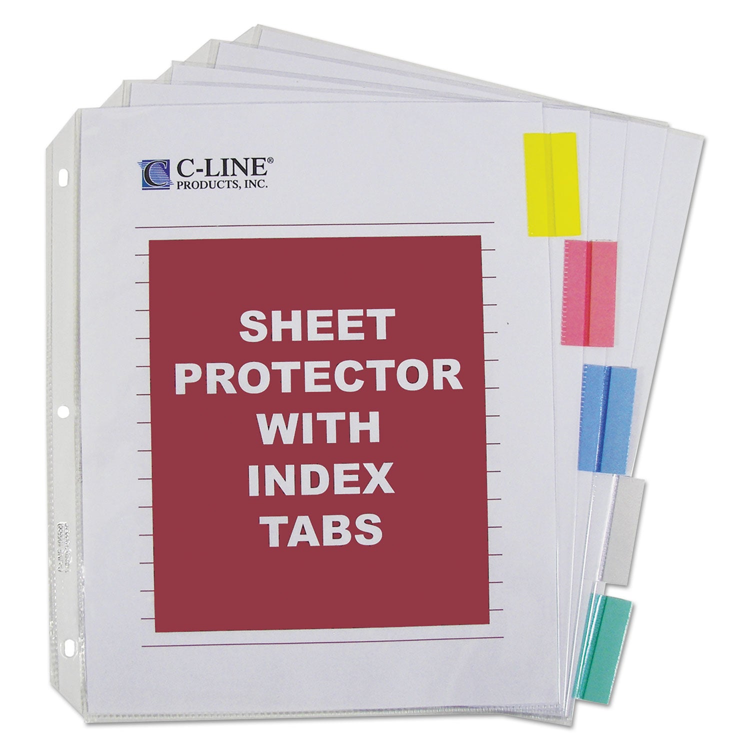 sheet-protectors-with-index-tabs-assorted-color-tabs-2-11-x-85-5-set_cli05550 - 2