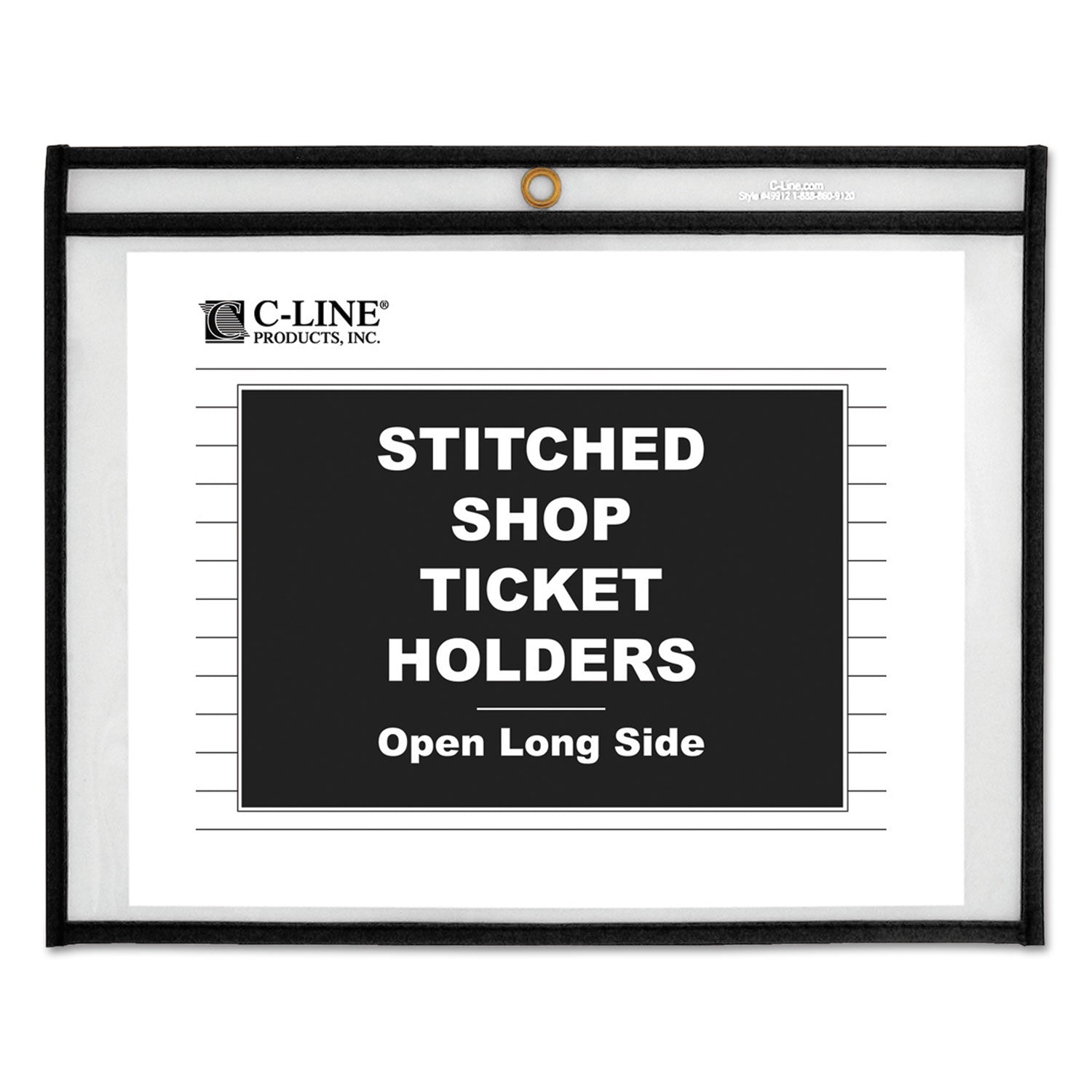 Shop Ticket Holders, Stitched, Sides Clear, 50 Sheets, 11 x 8.5, 25/Box - 