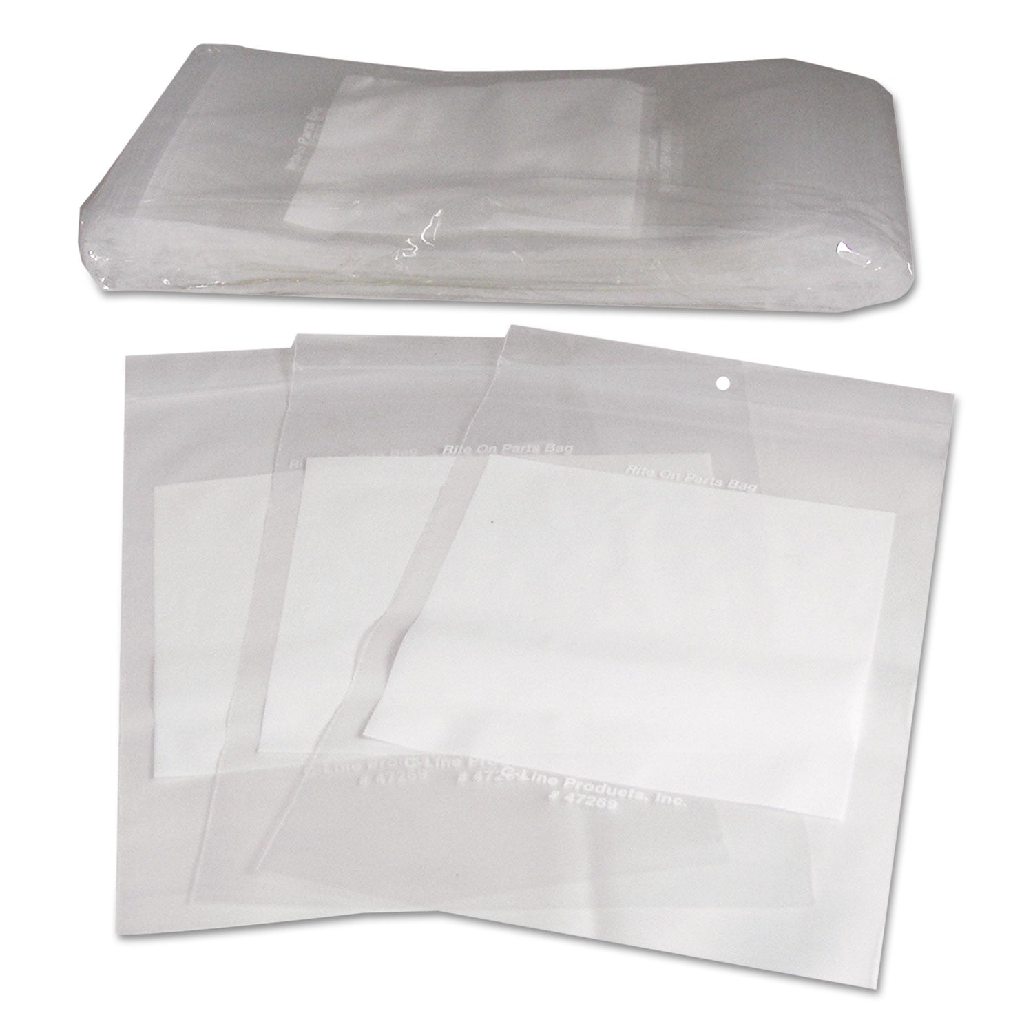 Write-On Poly Bags, 2 mil, 6" x 9", Clear, 1,000/Carton