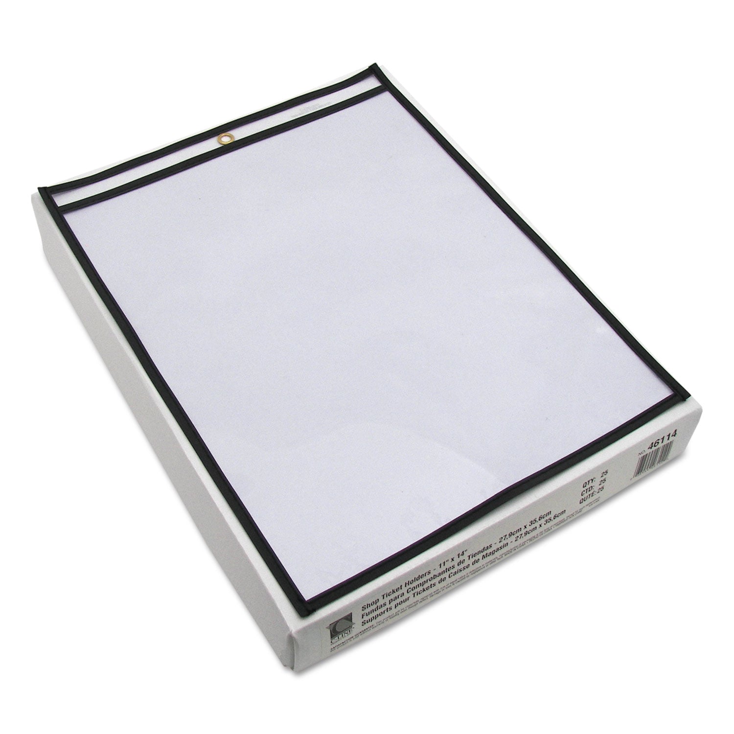 Shop Ticket Holders, Stitched, Both Sides Clear, 75 Sheets, 11 x 14, 25/Box - 