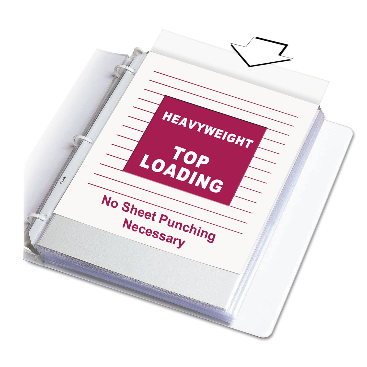 heavyweight-polypropylene-sheet-protectors-non-glare-2-11-x-85-100-box_cli62028 - 2