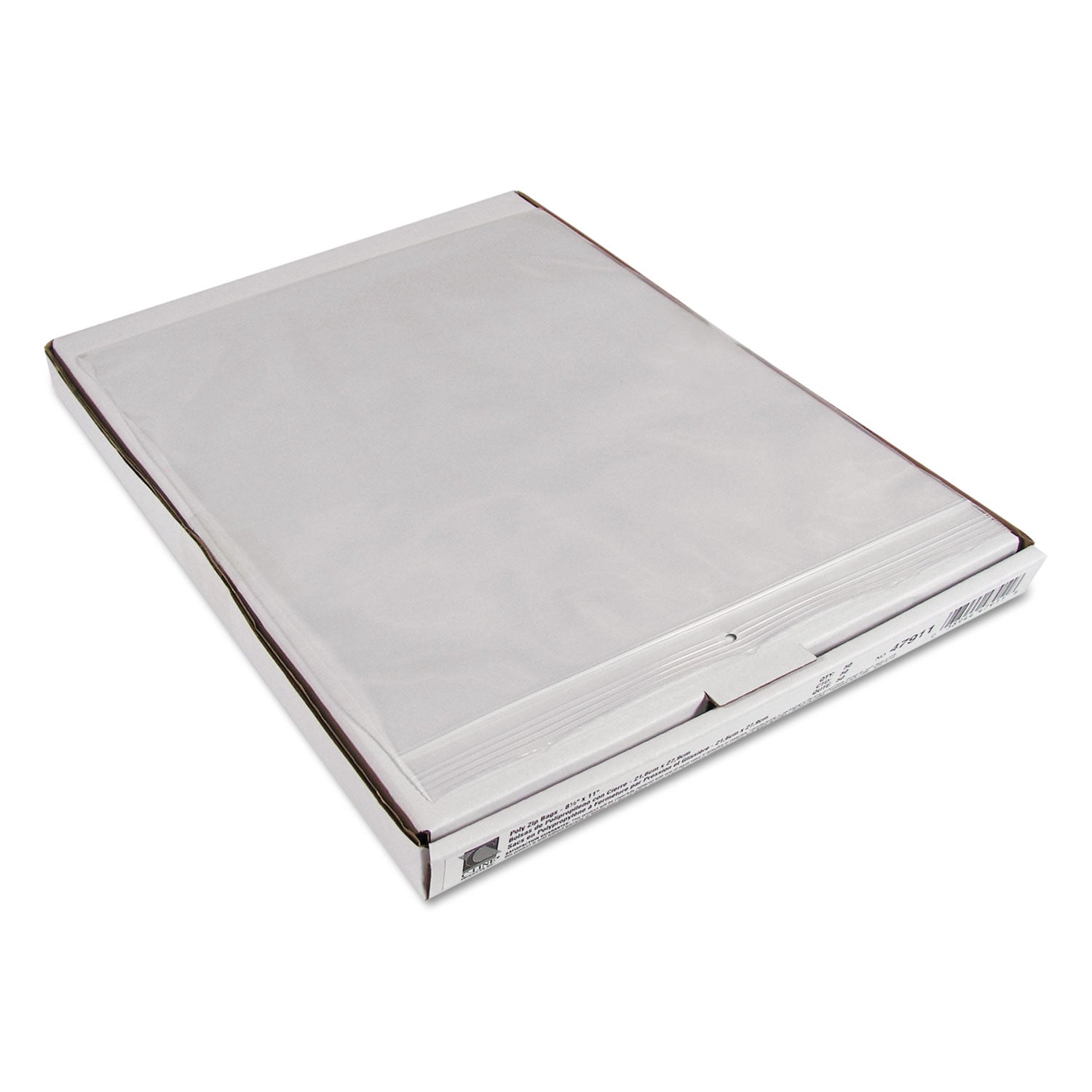 Heavyweight Industrial Poly Zip Bags, 8.5 x 11, 50/BX