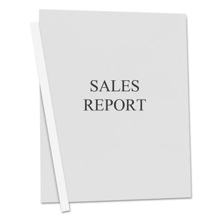 Vinyl Report Covers, 0.13" Capacity, 8.5 x 11, Clear/Clear, 50/Box - 