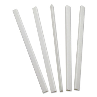 Slide 'N Grip Binding Bars, 40-Sheet Capacity, 11 x 0.25, White, 100/Box - 