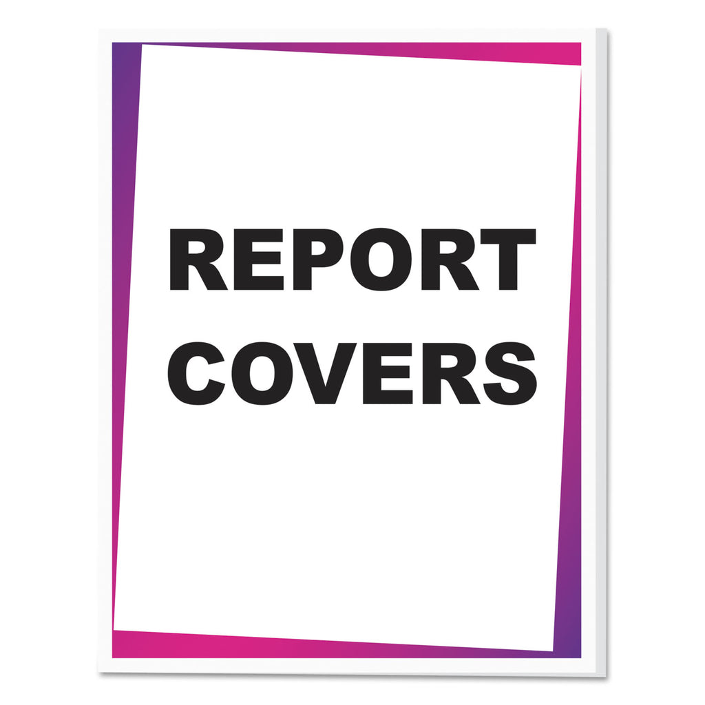 Vinyl Report Covers, Sliding Bar, 8.5 x 11, Clear/Clear, 100/Box - 