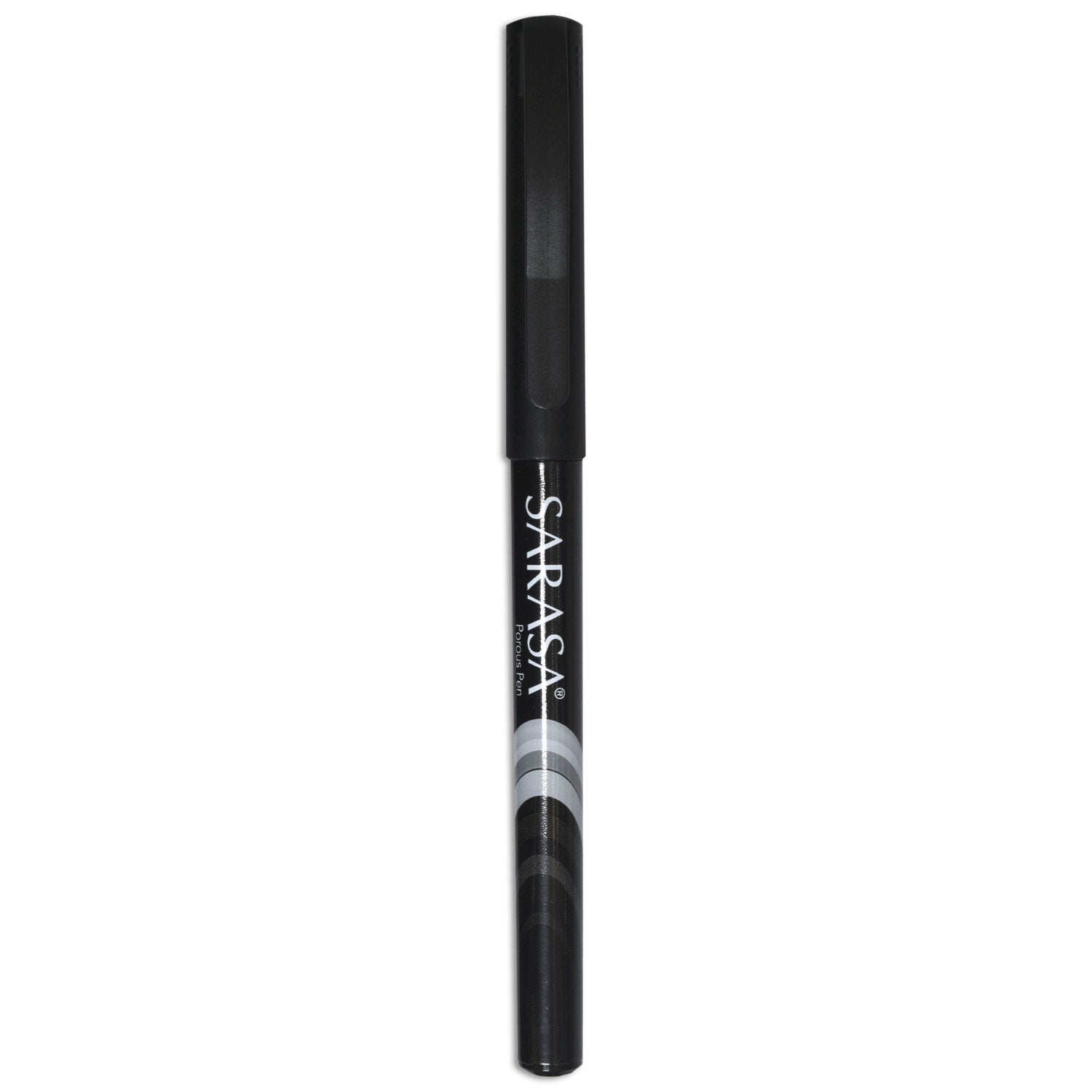 sarasa-porous-point-pen-stick-fine-08-mm-black-ink-black-barrel-12-pack_zeb66110 - 1
