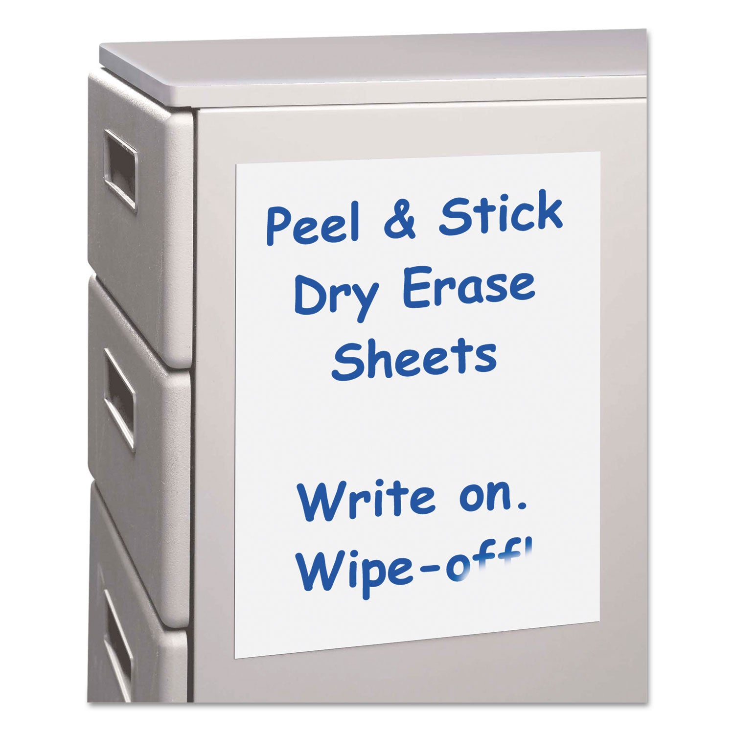 Self-Stick Dry Erase Sheets, 8.5 x 11, White Surface, 25/Box - 