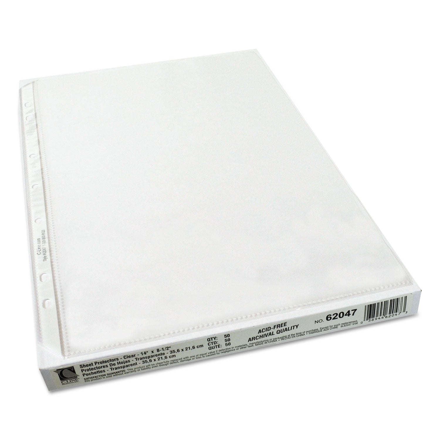 Heavyweight Poly Sheet Protectors, Clear, 2", 14 x 8.5, 50/Box - 