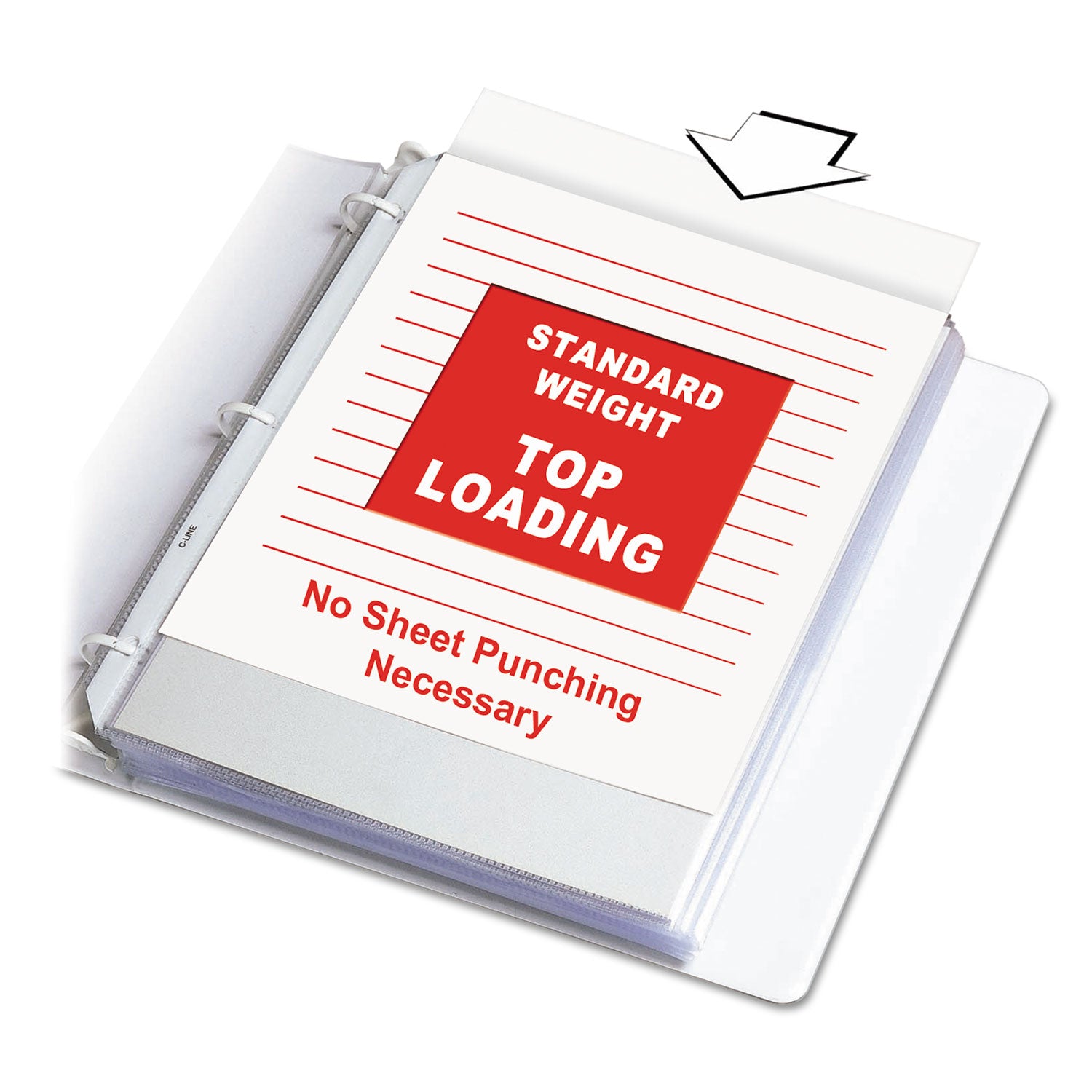 standard-weight-polypropylene-sheet-protectors-non-glare-2-11-x-85-100-box_cli62048 - 2