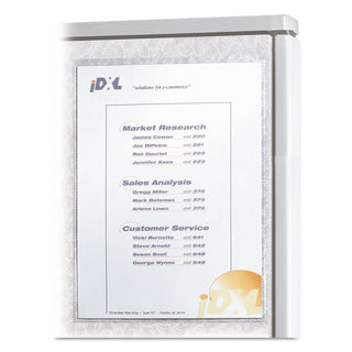 Cubicle Keepers Hook and Loop-Backed Display, 9.2 x 11.41, Velcro Mount, Clear, 2/Pack - 