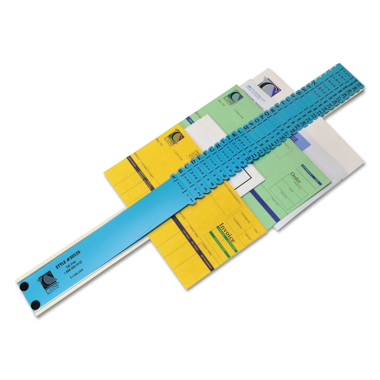 Plastic Indexed Sorter, 31 Dividers, Alpha/Numeric/Month/Date/Day Index, Letter Size, Blue Frame - 