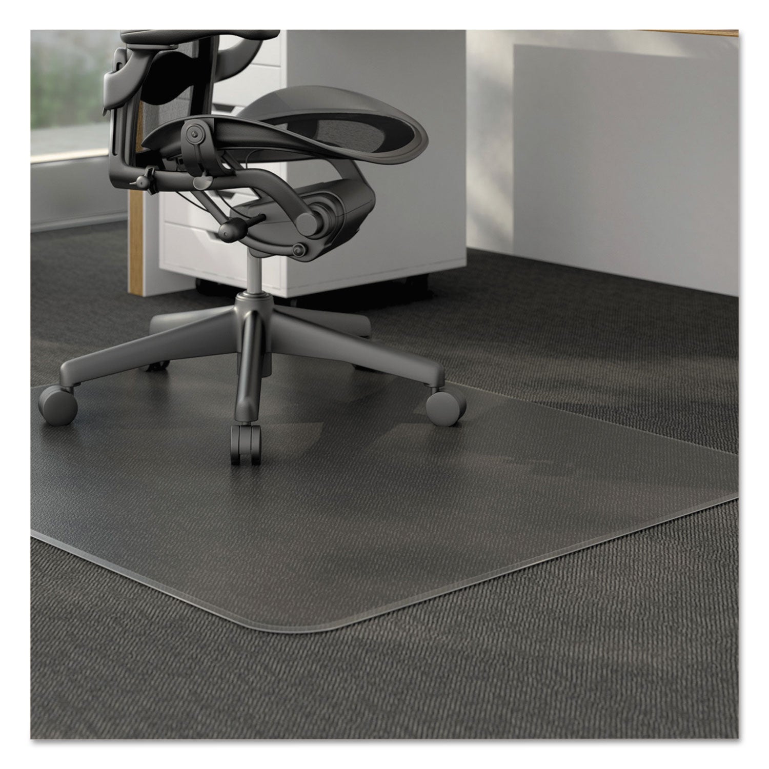 moderate-use-studded-chair-mat-for-low-pile-carpet-46-x-60-rectangular-clear_alemat4660clpr - 1