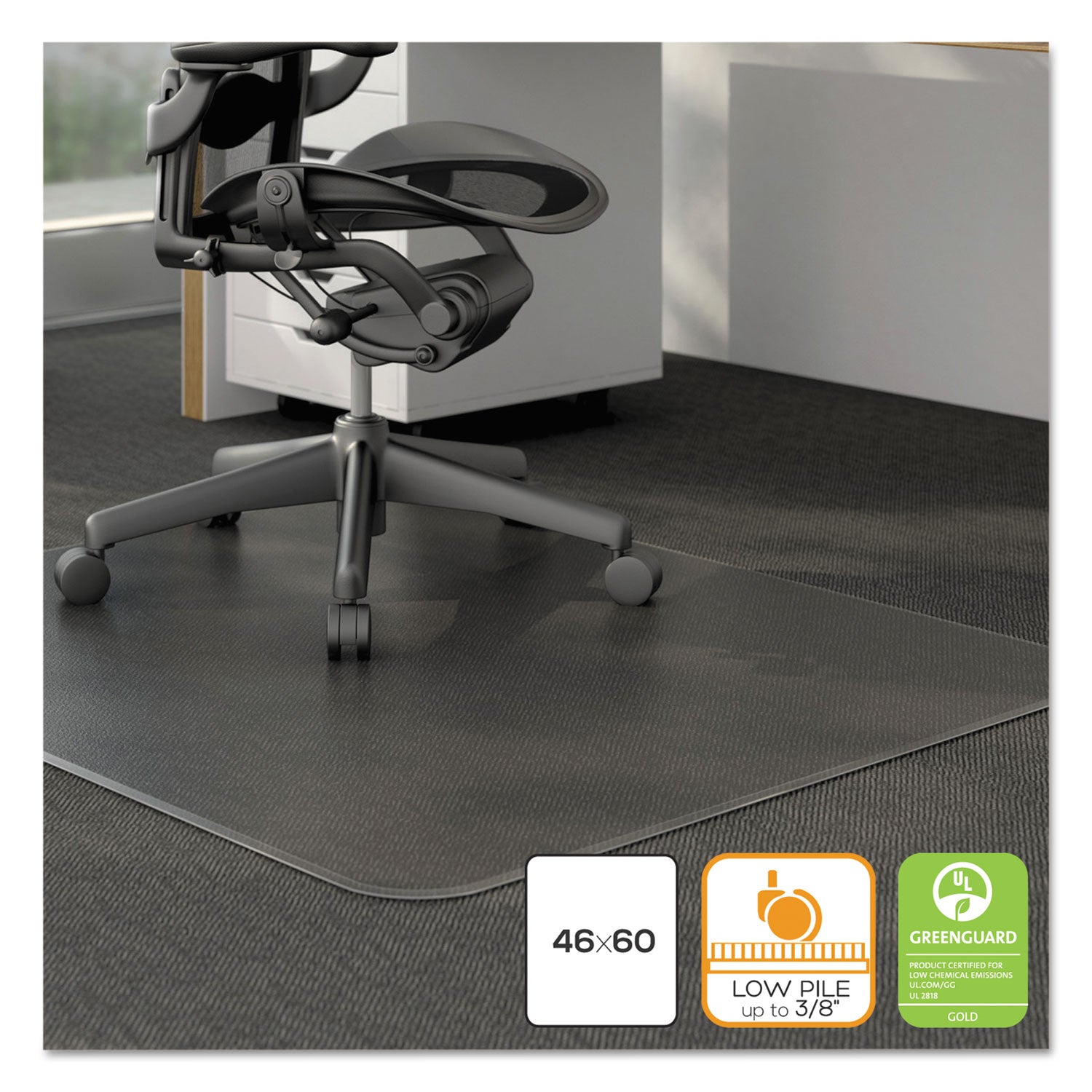 moderate-use-studded-chair-mat-for-low-pile-carpet-46-x-60-rectangular-clear_alemat4660clpr - 2