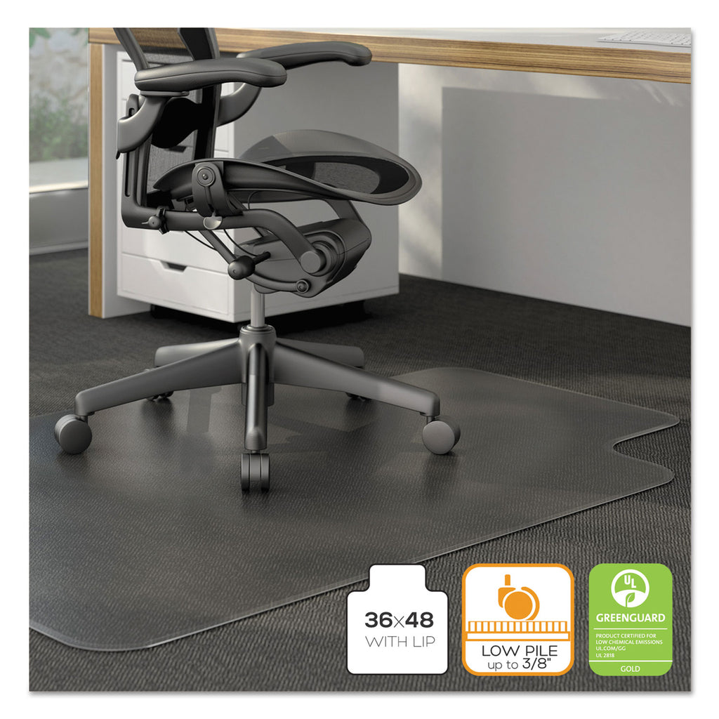 moderate-use-studded-chair-mat-for-low-pile-carpet-36-x-48-lipped-clear_alemat3648clpl - 2