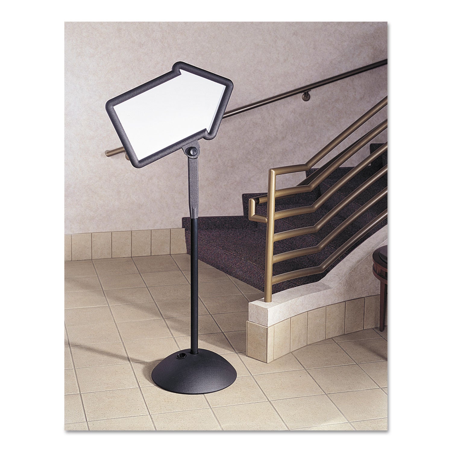 writeway-double-sided-magnetic-dry-erase-standing-message-sign-arrow-6425-tall-black-stand-255-x-1775-white-face_saf4173bl - 4