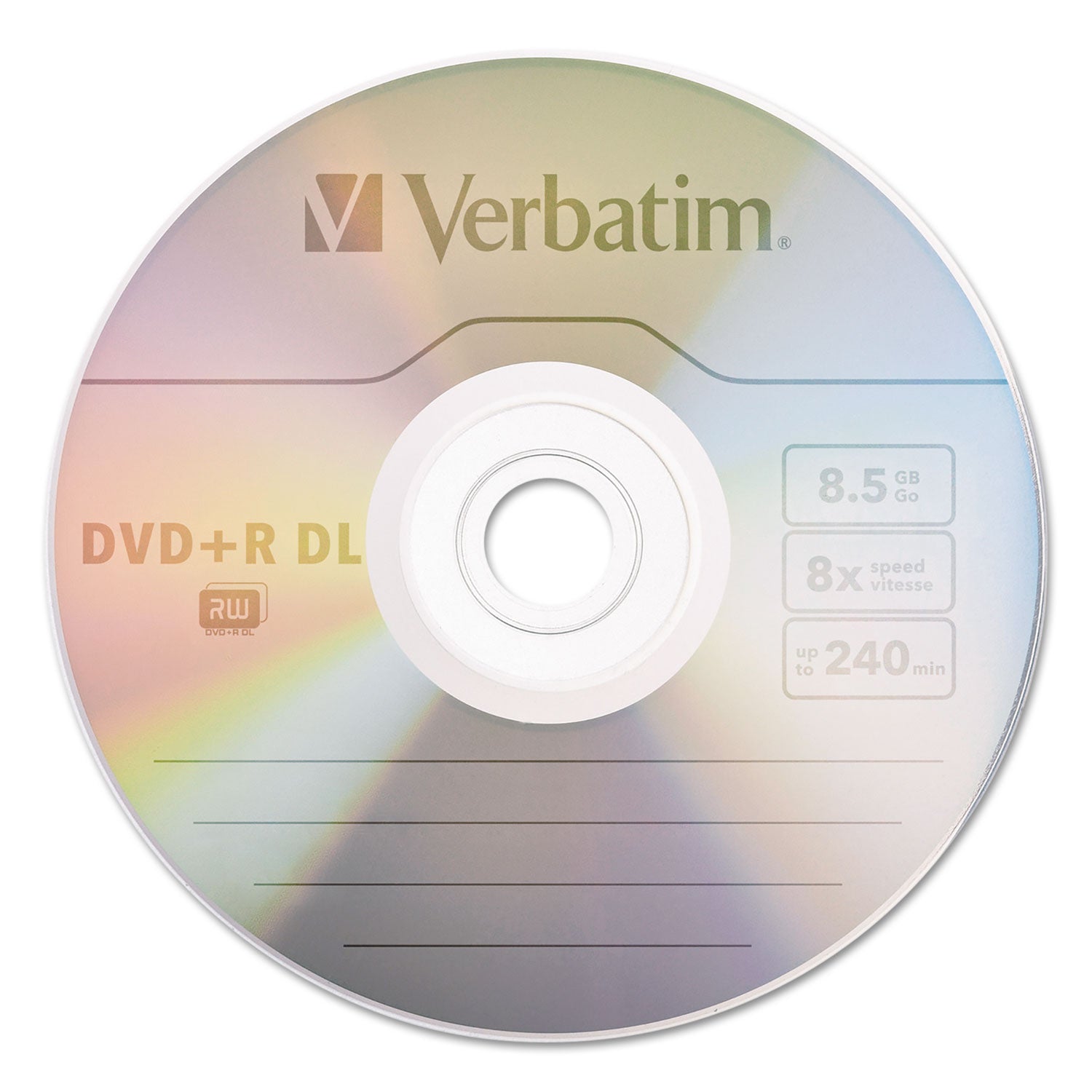 DVD+R Dual Layer Recordable Disc, 8.5 GB, 8x, Spindle, Silver, 30/Pack - 