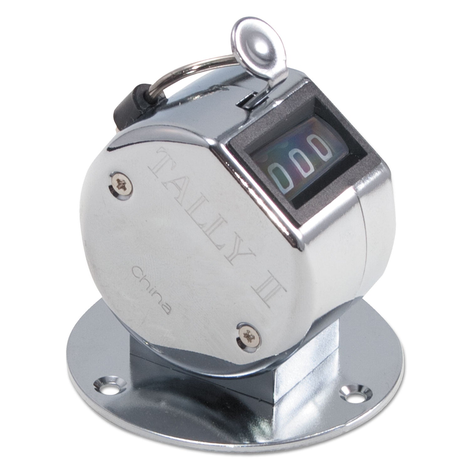 Tally II Desk Model Tally Counter, Registers 0-9999, Chrome - 