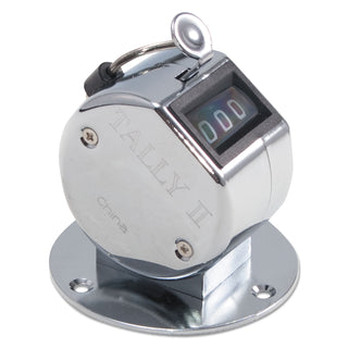 Tally II Desk Model Tally Counter, Registers 0-9999, Chrome - 