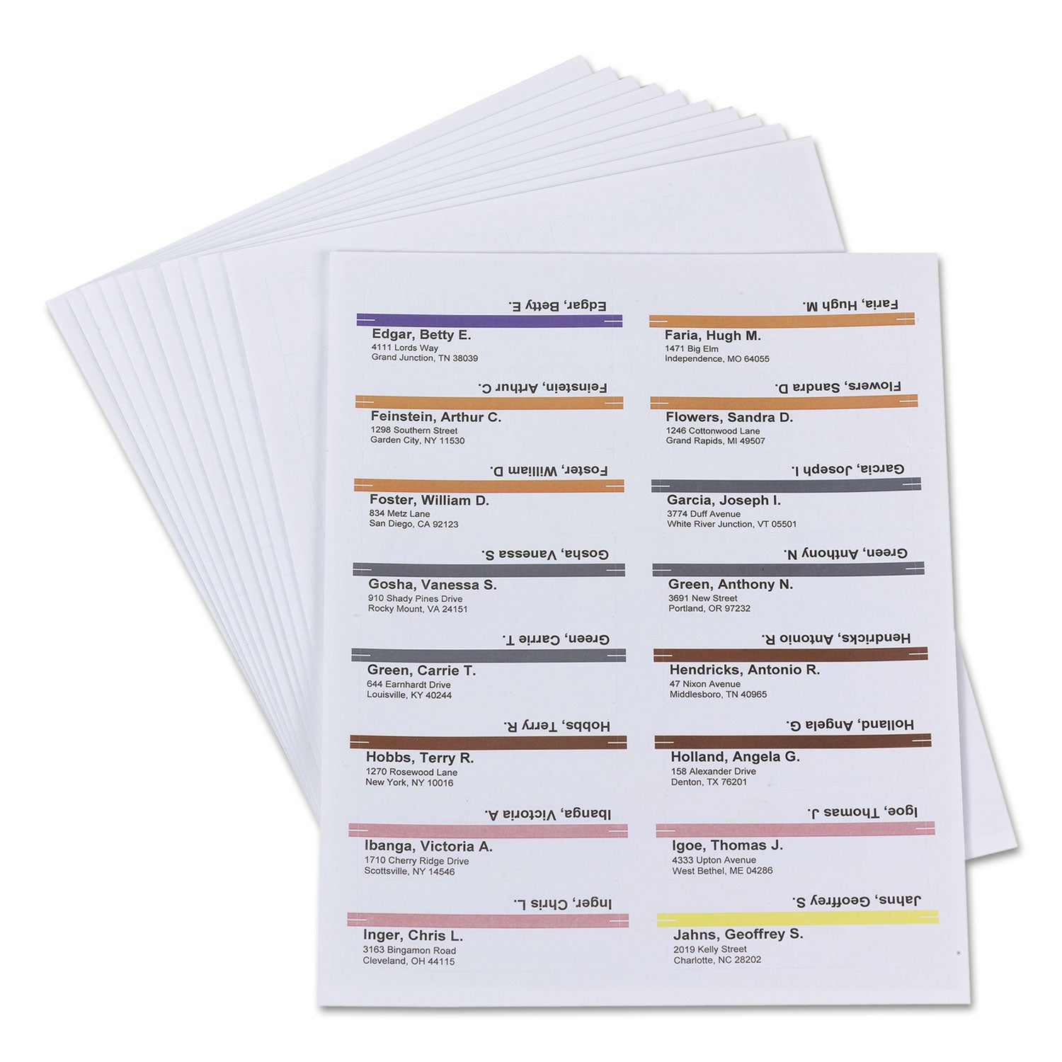 Viewables Hanging Folder Tabs and Labels, Label Pack Refill, 1/3-Cut, Assorted Colors, 3.5" Wide, 160/Pack - 